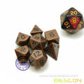 Bescon 10MM Mini Solid Metal Dice Set, Ancient Mini Metallic Polyhedral D&D RPG Miniature Dice 7-sets